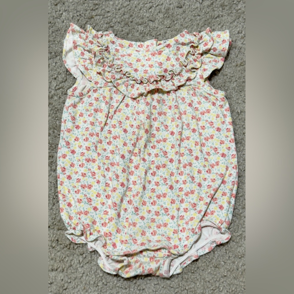 Janie and Jack baby Ditsy Floral Ruffle Romper 12-18m